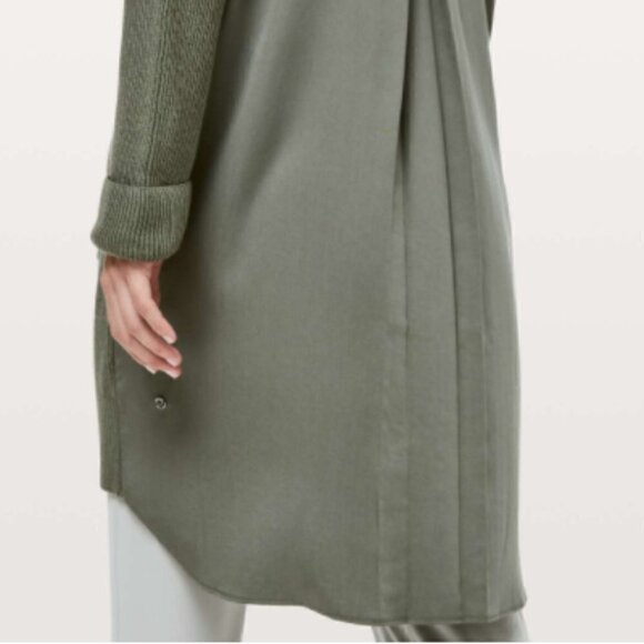Lululemon Cashmere Long Comfy Cardigan Olive Green 10 - Picture 2 of 11